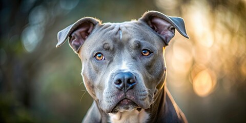Up close photo of a beautiful blue pitbull dog, blue, pitbull, close-up, canine, animal, pet, friendly, loyal, breed