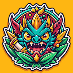 Sticker illustration of a tattoo