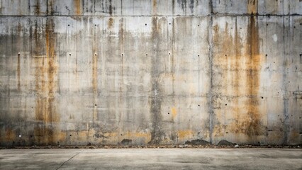 Obraz premium Panoramic shot of weathered concrete wall, perfect for abstract backgrounds, concrete, old, texture, cement, rough, aged