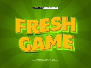fresh game editable text effect in game and kids text style
