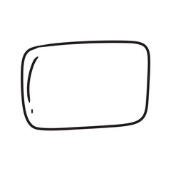 line black color handrawn bubbles talk or speech icon deisgn stock element