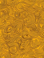 Fototapeta premium Yellow and Black Swirl Pattern
