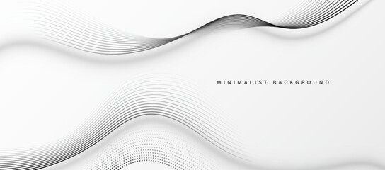 White abstract background with flowing lines. Vector illustration.	
