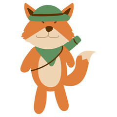 Fox Cute Animal Holiday Illustration