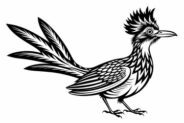 roadrunner silhouette vector illustration