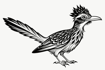 roadrunner silhouette vector illustration