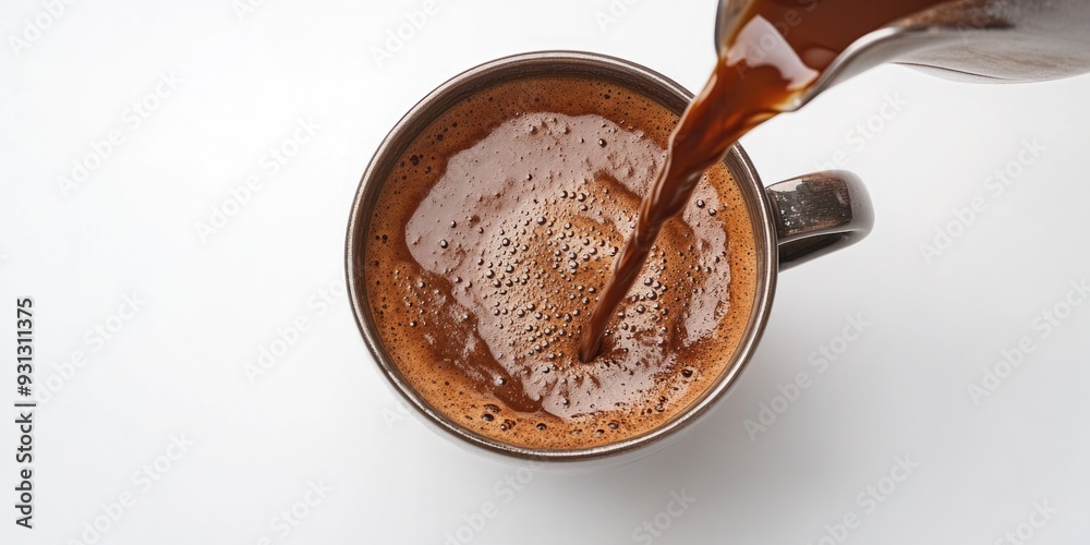 Wall mural hot chocolate being poured