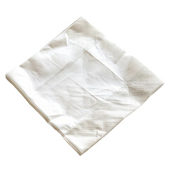 Fototapeta premium White Napkin Isolated on Transparent or White Background, PNG