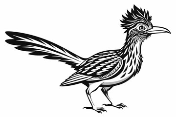 roadrunner silhouette vector illustration