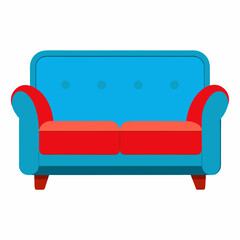 Sofa vector art illustration 