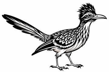 roadrunner silhouette vector illustration