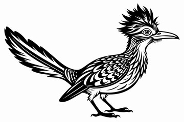 roadrunner silhouette vector illustration