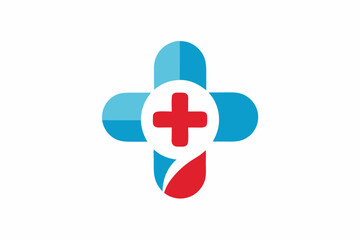 Fototapeta premium Abstract logo of a medical theme on a white background