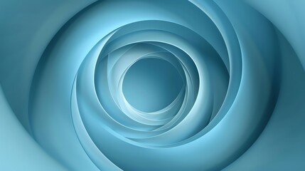 Obraz premium Abstract blue swirl design creating a sense of depth and motion, ideal for backgrounds or artistic projects.