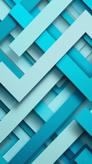 Fototapeta premium Abstract design featuring geometric shapes in shades of blue, creating a modern and dynamic visual effect.