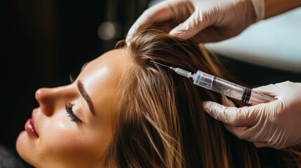 Naklejka premium Hair Botox is on the rise 