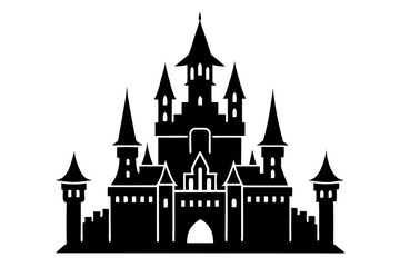 Obraz premium Castle icon vector, Castle silhouette sign collection 