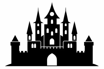Obraz premium Castle icon vector, Castle silhouette sign collection 