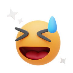 yellow hilarious emojis 3d illustration