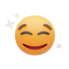 yellow smile emoji 3d illustration