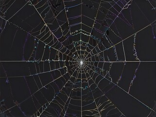 Obraz premium spider web with dew