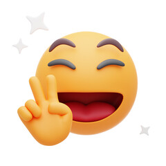 yellow happy emoji 3d illustration