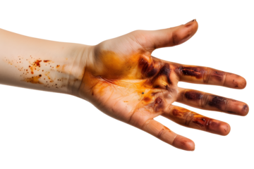 Dirty hands isolated on transparent background PNG