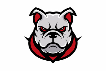 Bulldog mascot logo on white background