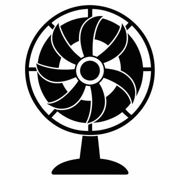 recommend clip art: electric fan Black silhouette