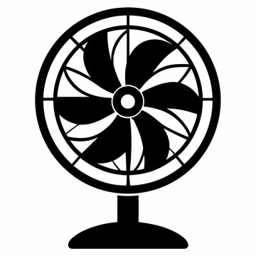 recommend clip art: electric fan Black silhouette
