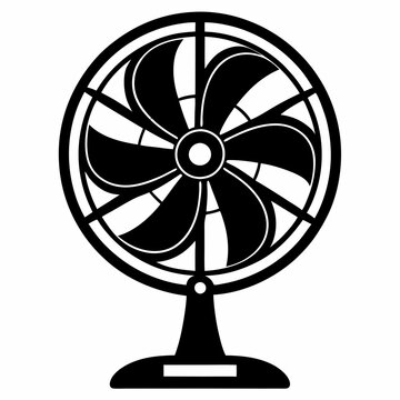 recommend clip art: electric fan Black silhouette
