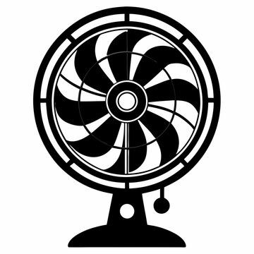 recommend clip art: electric fan Black silhouette