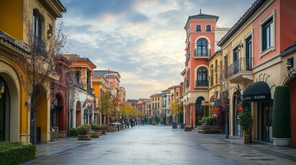 Fototapeta premium Italian-style town in Tianjin, China.