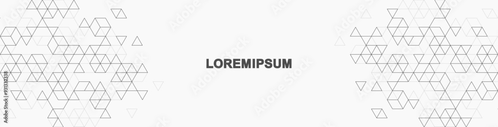 Poster modern abstract background with triangle and hexagon shapes. triangular geometric texture for header