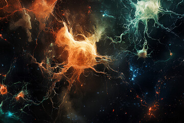 human neural networks, neurons, neural extensions, exploring the cosmiclike structure of neural networks