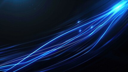 Abstract Blue Lines with Glowing Effect