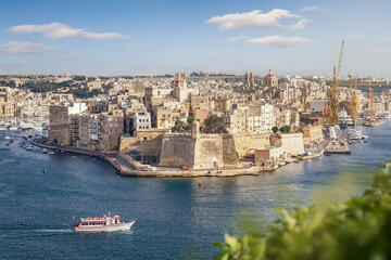 Naklejka premium View over Valletta skyline, Malta