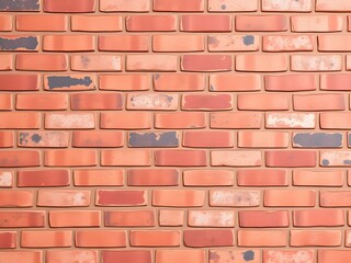 Obraz premium The texture of the neatly arranged red brick wall