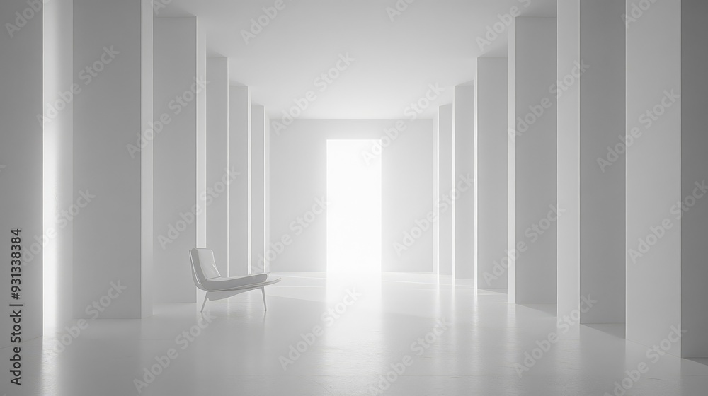Fototapete a clean, white ad with a striking central image and minimal text, illustrating the effectiveness of 