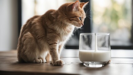 cat and milk
