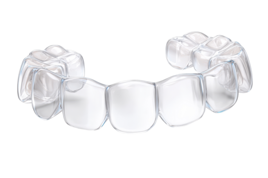 Clear dental aligner showcasing innovative orthodontic treatment for a straighter smile and improved oral health.