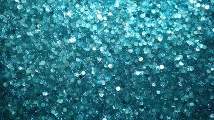 Fototapeta premium Aqua Blue Green Glitters Sparkles Shimmering Abstract Wallpaper Background Template Subtle Pattern Plain Solid Color Beautiful Gradient Illustration 