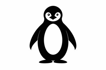 penguin, penguin silhouette vector illustration, penguin silhouettes	
