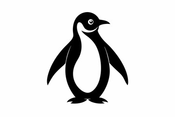 penguin, penguin silhouette vector illustration, penguin silhouettes	
