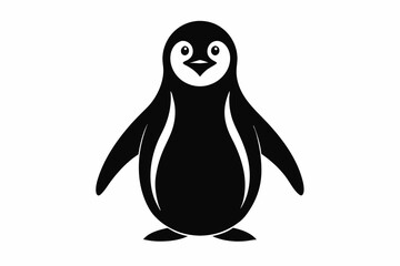 penguin, penguin silhouette vector illustration, penguin silhouettes	
