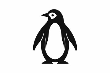 penguin, penguin silhouette vector illustration, penguin silhouettes	
