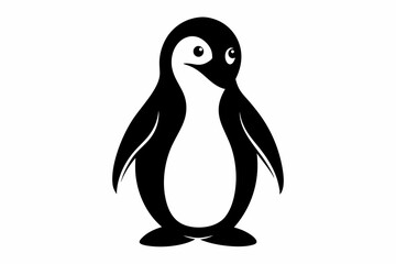 penguin, penguin silhouette vector illustration, penguin silhouettes	
