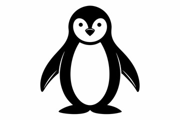 penguin, penguin silhouette vector illustration, penguin silhouettes	
