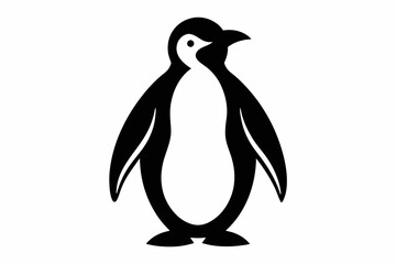 penguin, penguin silhouette vector illustration, penguin silhouettes	
