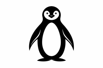 penguin, penguin silhouette vector illustration, penguin silhouettes	
